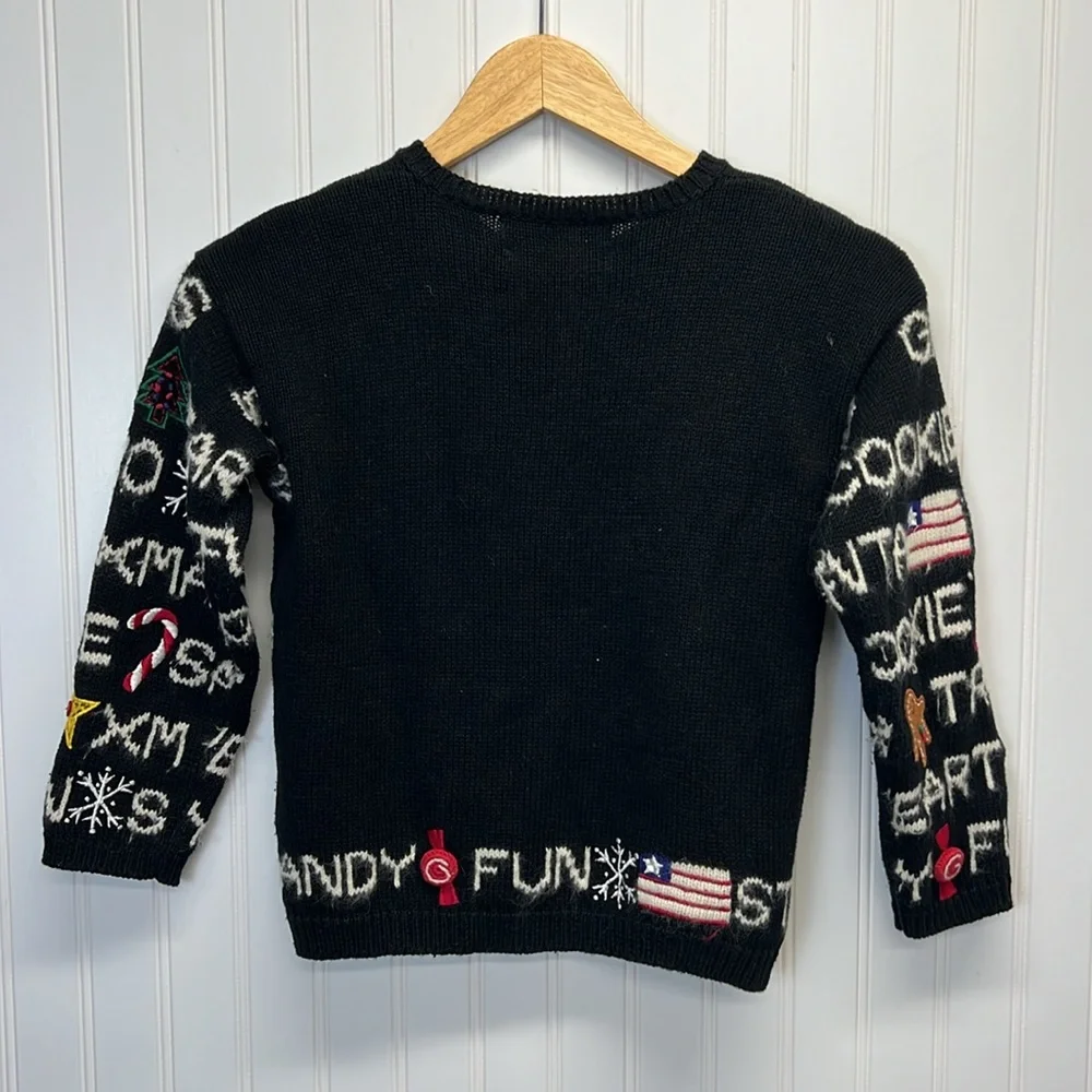 Vintage Girls Marisa Christina‎ Christmas Cardigan Sweaters Sz L